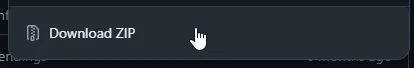Download ZIP button