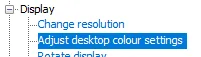 Adjust desktop color settings