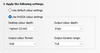 Bonus color settings