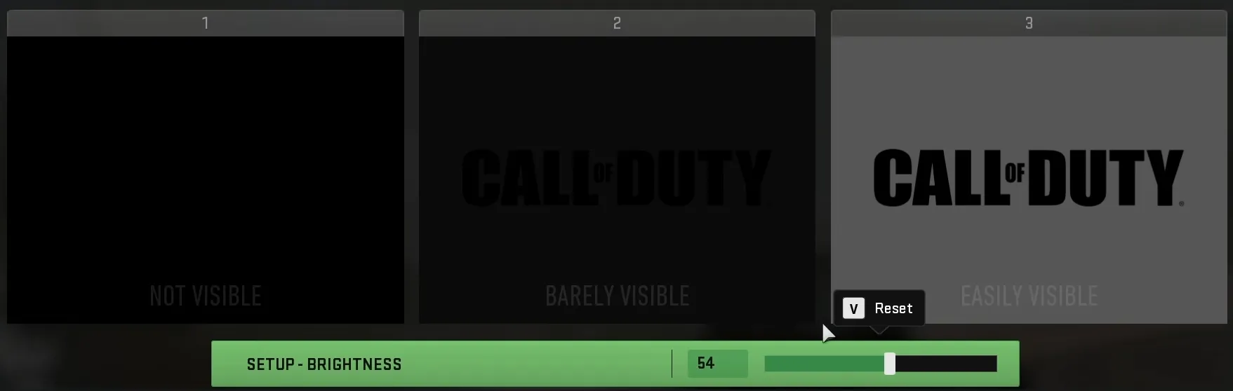 Brightness slider