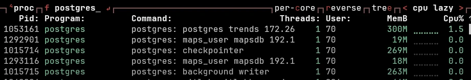 Postgres transfer info
