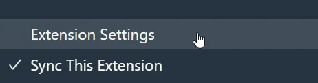 Extension Settings for Grammarly