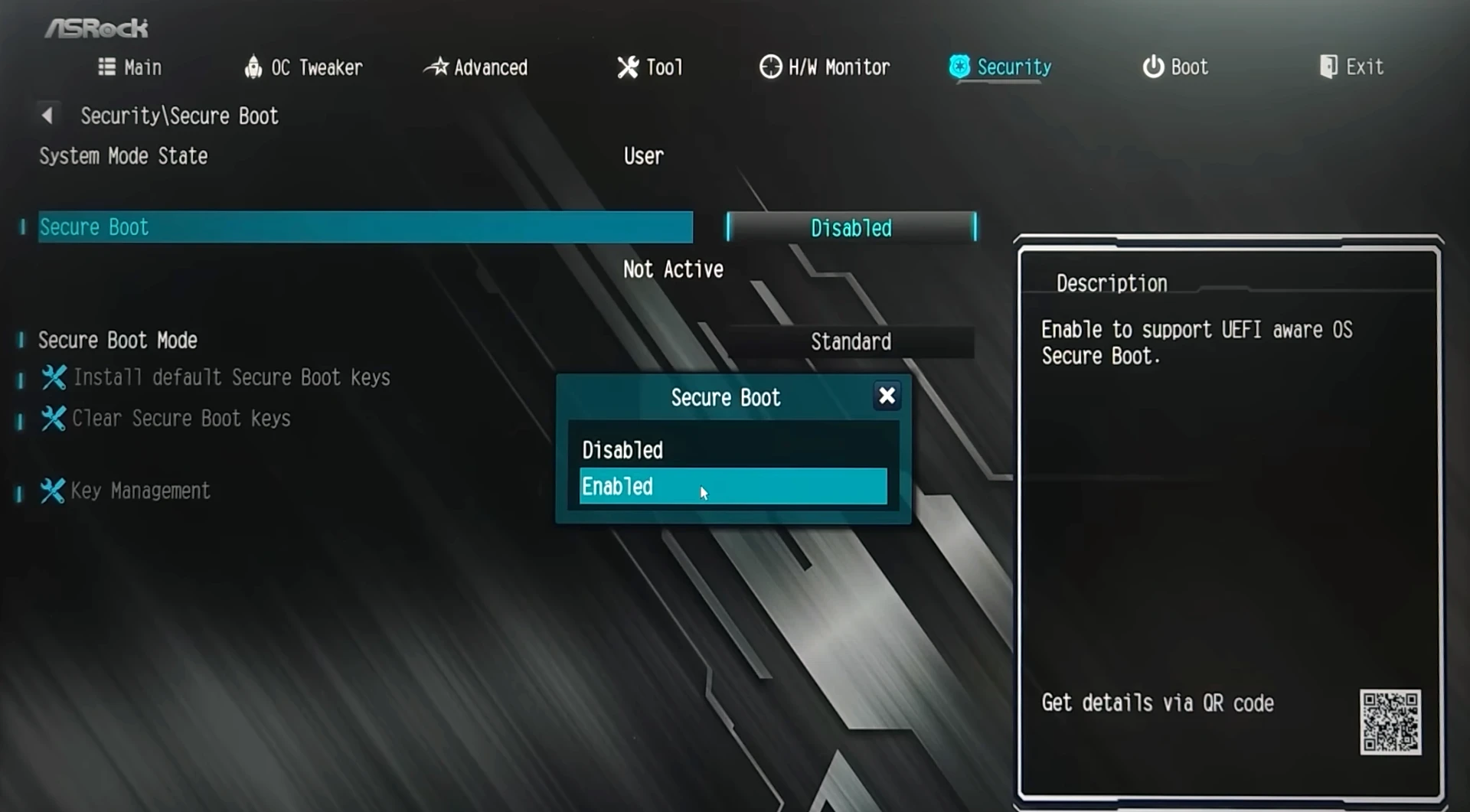 Secure Boot page