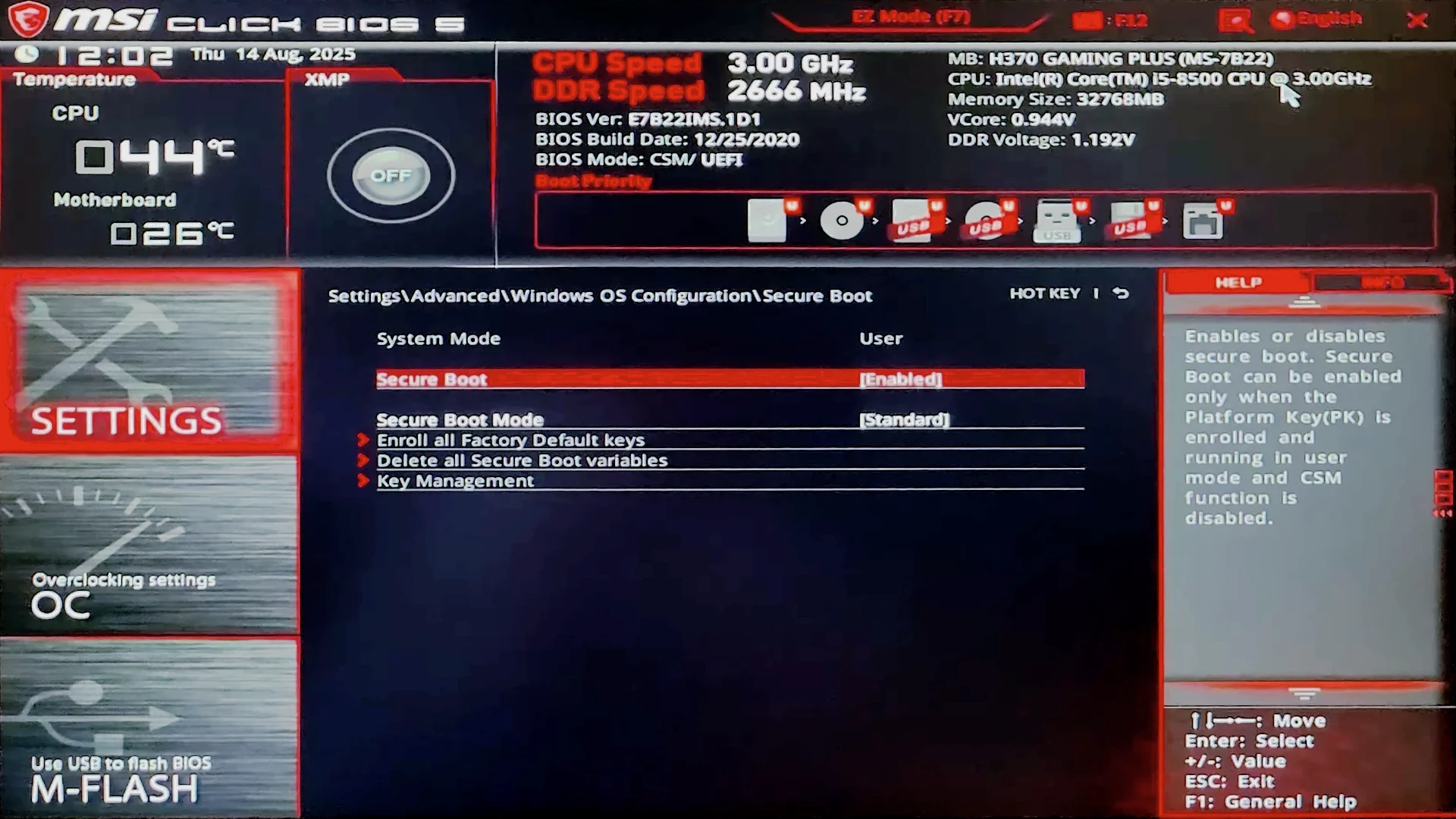 Secure Boot page