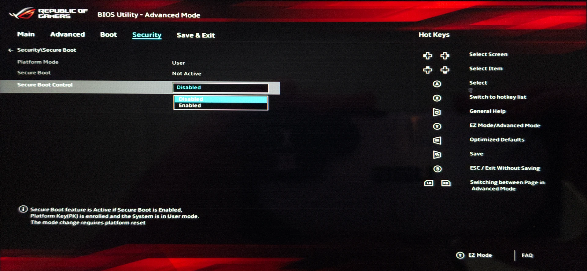 Secure Boot page