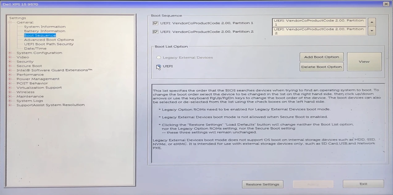 UEFI Option