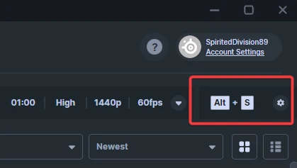 Hotkey to clip