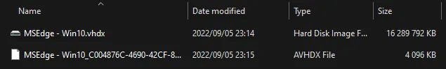 File sizes