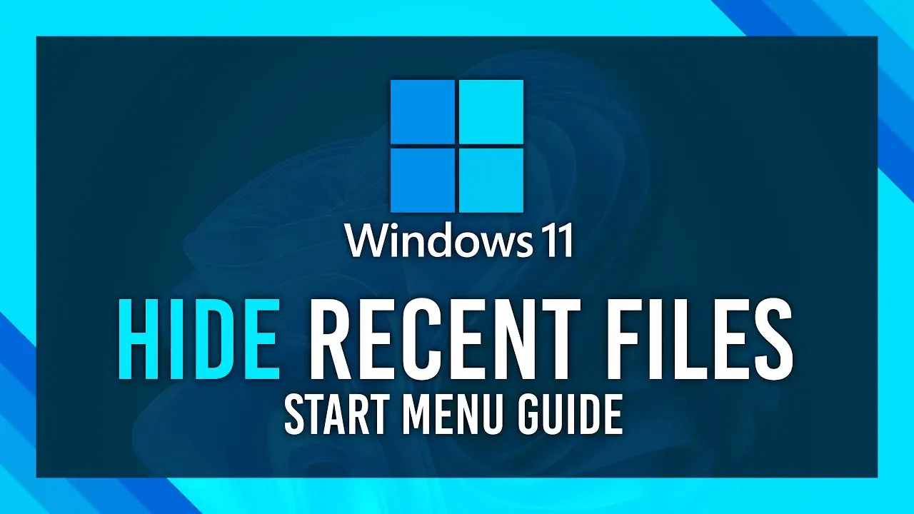 Hide Recent Files in the Start Menu thumbnail