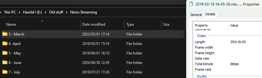 Archived streams